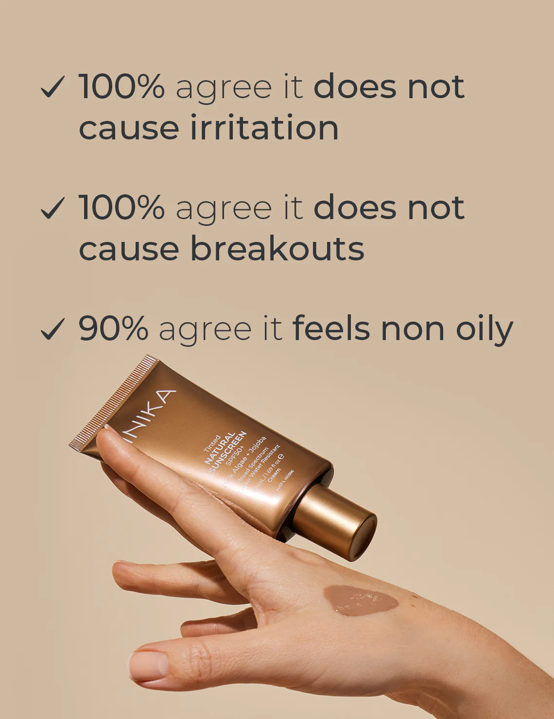 INIKA Organic Tinted Natural Sunscreen SPF50+ 15mL - Image 3